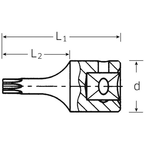 ビットソケット(イジリ止付)1/4 DR/T10