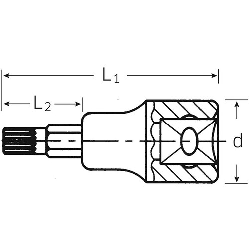ビットソケット3/8 DR/M8x52mm