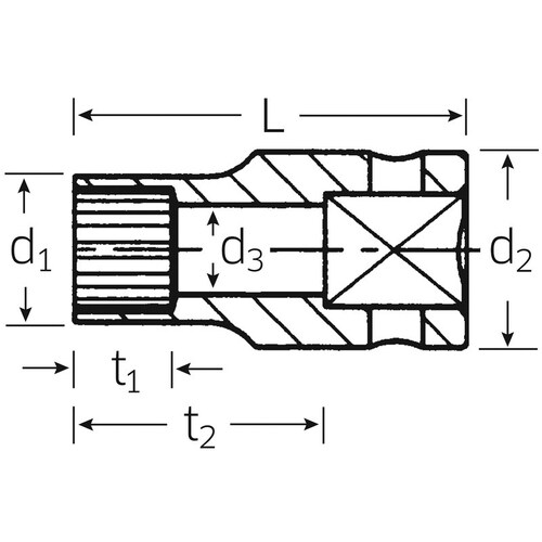スプラインソケット3/8 DRX3/8