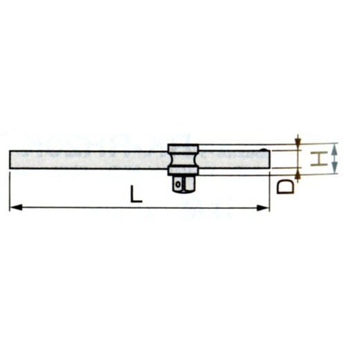 T型スライドハンドル(センターロック式)1/4DR