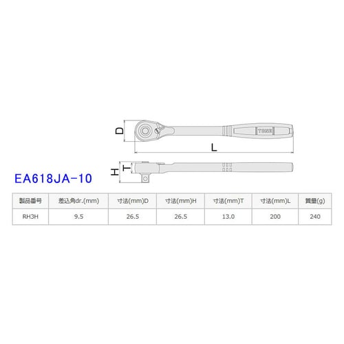 ラチェットハンドル EA618JA−10