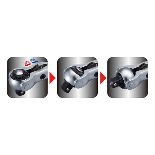 ラチェットハンドル(スイベル頭)3/8DRX170