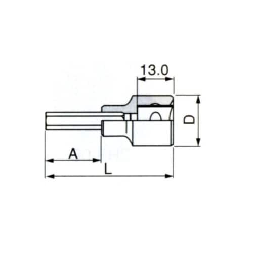 ビットソケット3/8 DR/4.0X47