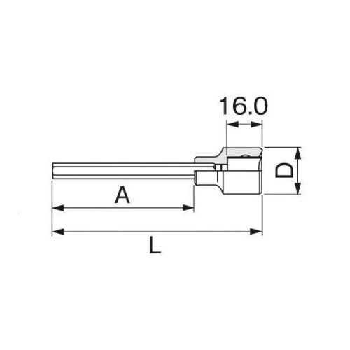 HEXビットソケット1/2 sq/4x100mm