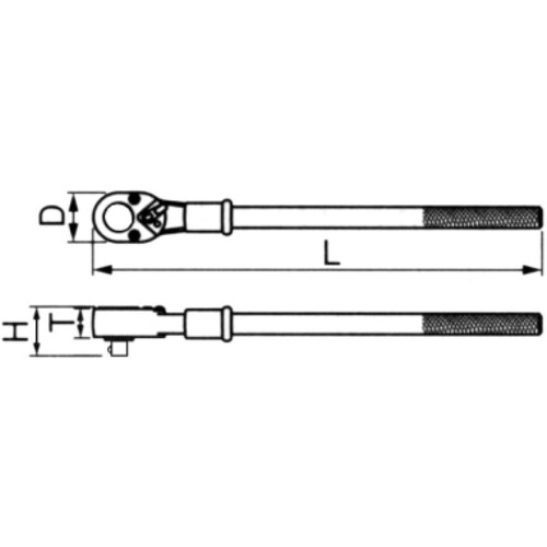 ラチェットハンドル3/4 DRX500mm