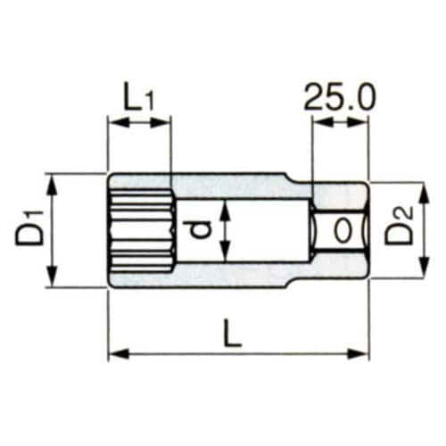 ディープソケット EA618LM−50