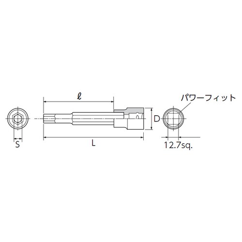 ビットソケット1/2 DR/7/16 X80