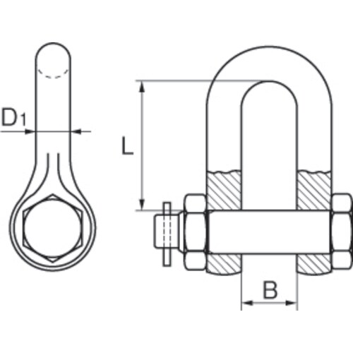 シャックル(ステンレス製)675kg