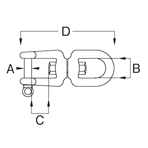 スイベル(ステンレス製)1180kg/152mm