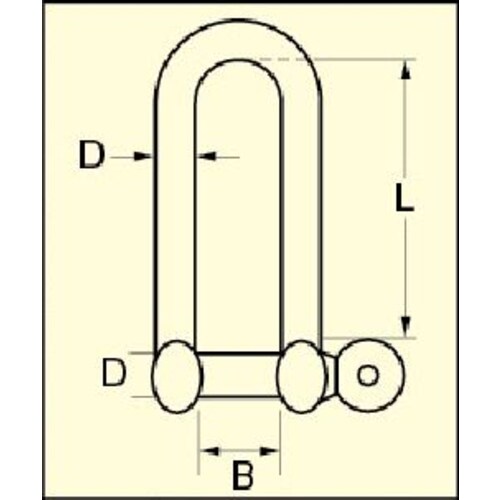 ロングシャックル(ステンレス製)1.5ton