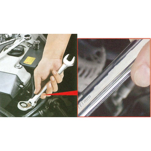 ラチェット片目片口スパナ(首振型)22mm