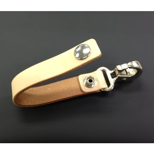 キーホルダー(本革/ブラック)125mm