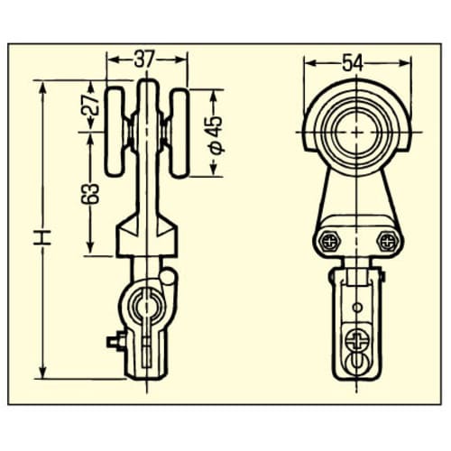 ケーブル滑車(ハンガーレール用)10−20mm