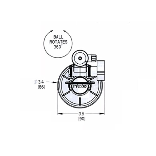 CCTVマウント(吸盤式)114mm