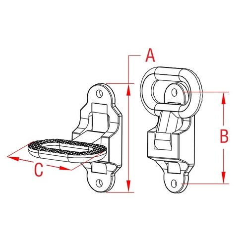 折りたたみステップ(ステンレス製)85X111mm