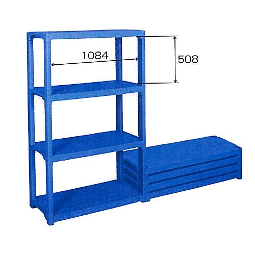 ラック棚1200X450X1800/4段