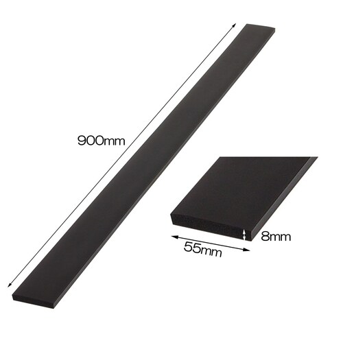 クッションガード(黒/2本)55x8x890mm