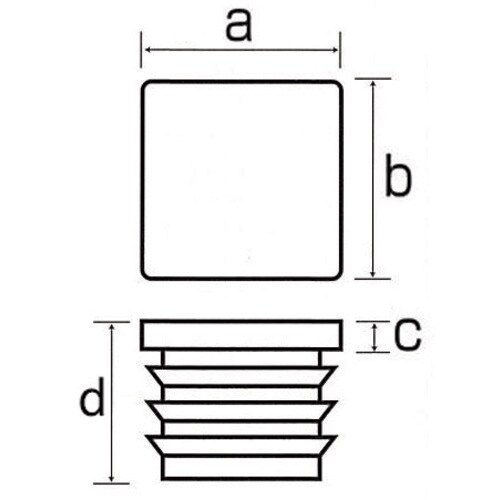 角型保護キャップ(クロ2個)100X100mm