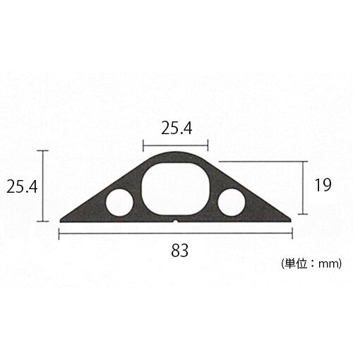 コードプロテクター(3溝)83x25mmx3m
