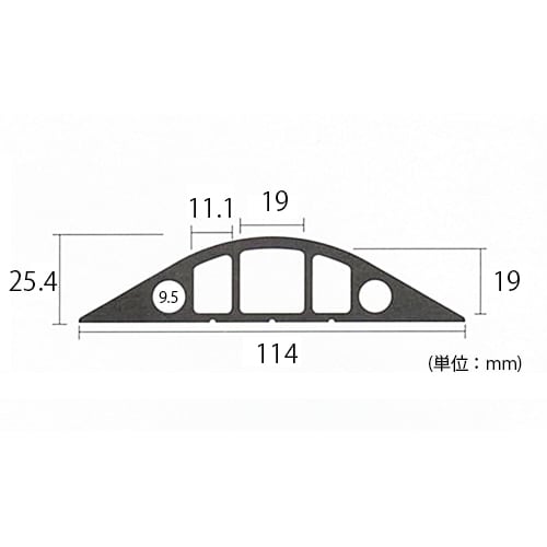 コードプロテクター(5溝)114X25X1.5m