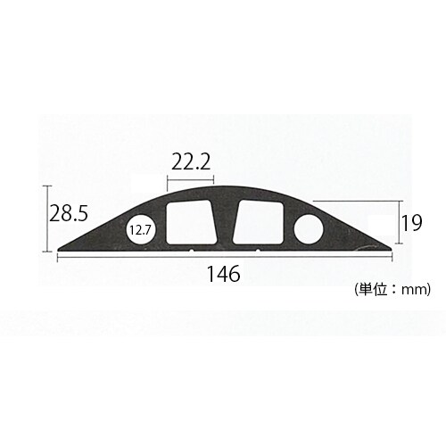コードプロテクター(5溝)114x25mmx3m