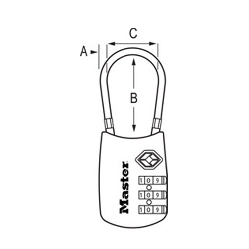 ダイアル錠(アメリカ関税認定)25mm