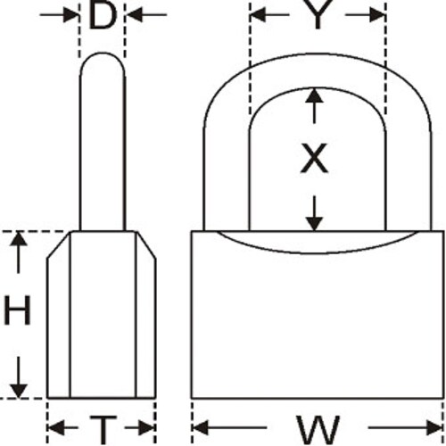 シリンダー南京錠(同一キー)60mm