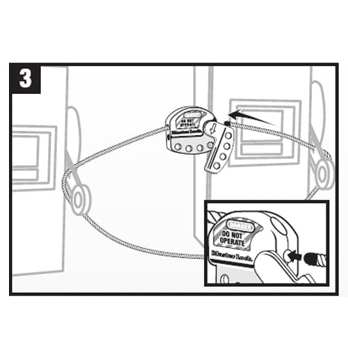 ケーブルロックアウトφ4mmX1.8m