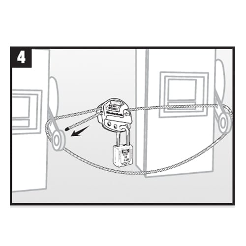 ケーブルロックアウトφ4mmX1.8m