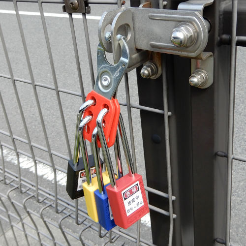 南京錠(ロックアウト用・吊長/赤)38mm