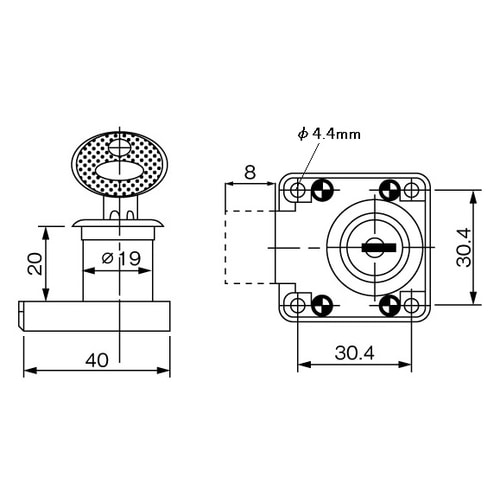 スライドロック40X40mm
