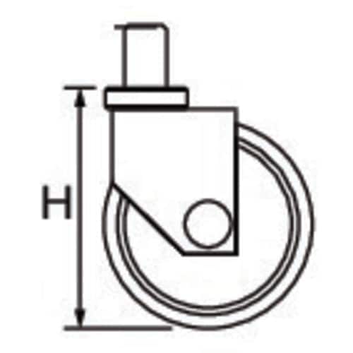 キャスター(自在金具/ねじ式)50mm/M8