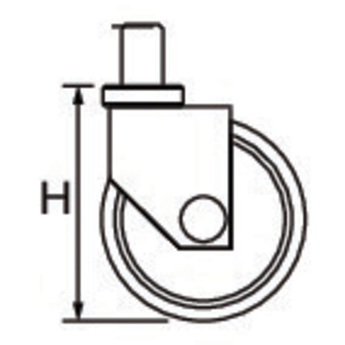キャスター(ブレーキ付/ねじ式)50mm/M8