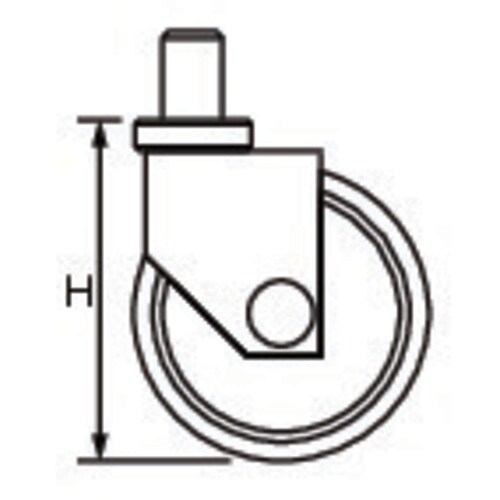 キャスター(自在金具・ねじ付)50mm/M10