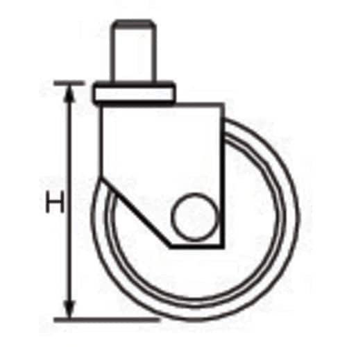 キャスター(自在金具・ねじ付)100mm/M10