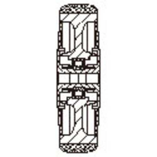 キャスター(自在金具・穴付/ブレーキ付)50mm