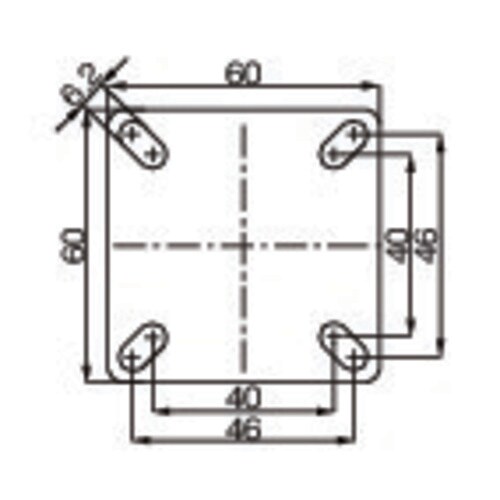 キャスター(自在金具)EA986GN−75