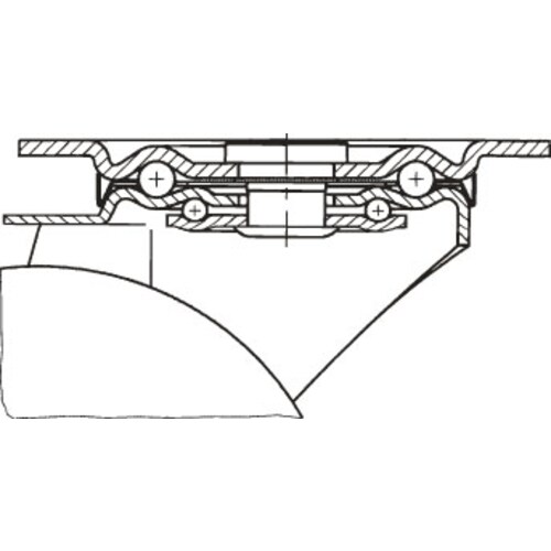キャスター(自在金具)EA986JB−125