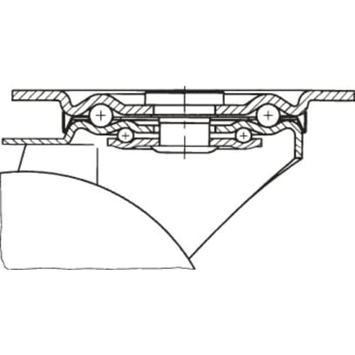キャスター(自在金具)EA986JB−160