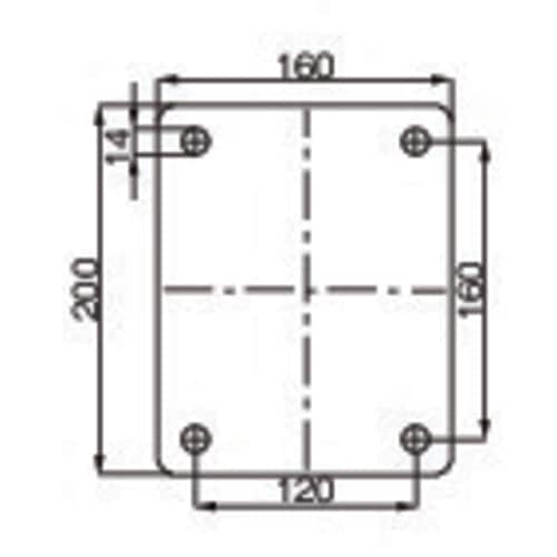 キャスター(固定間具・空気入車輪)310mm
