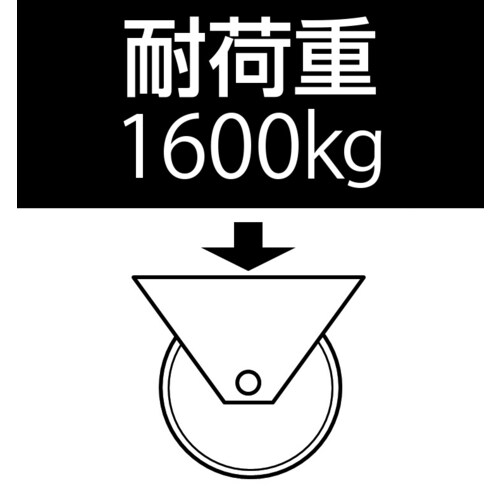 キャスター(固定金具・スプリング付)200mm