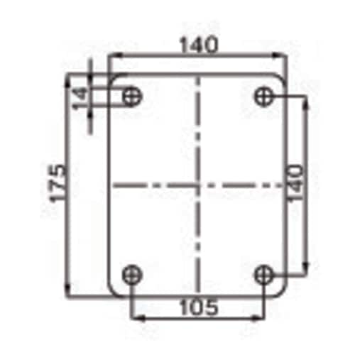 キャスター(固定金具・スプリング付)200mm