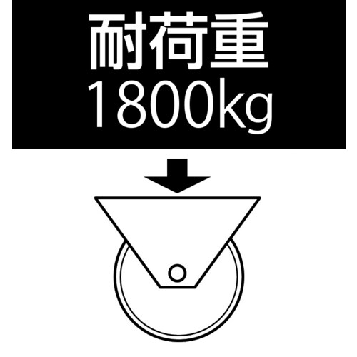 キャスター(固定金具・スプリング付)250mm