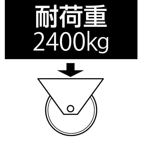 キャスター(固定金具・スプリング付)300mm