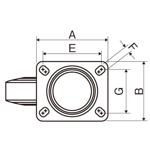キャスター(自在・カバー・後輪ブレーキ付)200