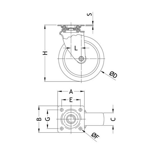 キャスター(自在金具)EA986PE−21