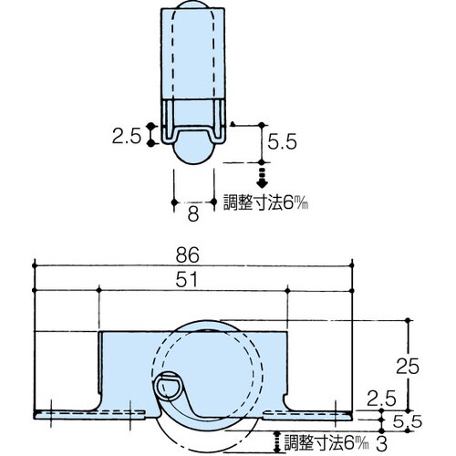 車(V型・調整型/2個)戸