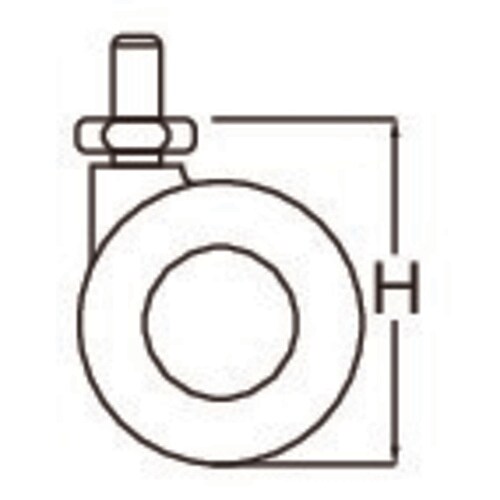 キャスター(2ホイール・10XP1.5ネジ)60