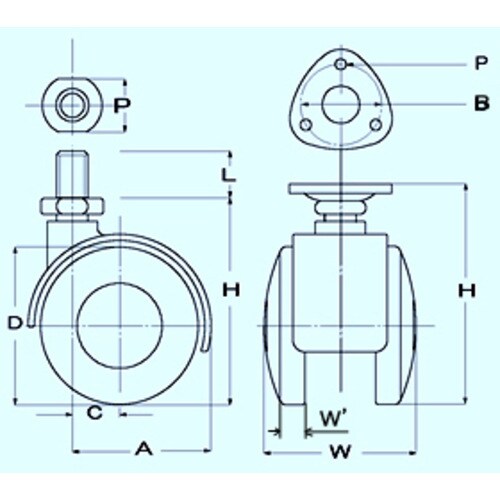キャスター EA986TF−240