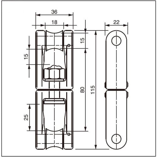 スイベルジョイント(ワイヤーロープ用)1.0ton